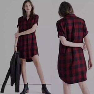 Madewell Buffalo Plaid Courier Shirtdress